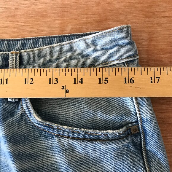 Grlfrnd Karolina Jeans Women 29 Blue High Rise Distressed Button Fly Raw Hem - Picture 11 of 15